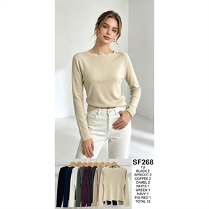 Sweter damski okrągły