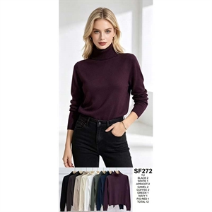 Sweter damski z golfem