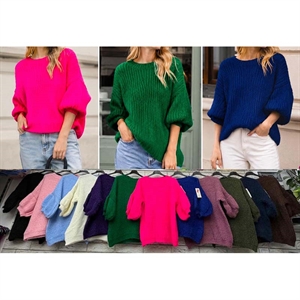 Sweter damski okrągły