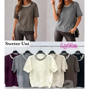 Sweter damski z krótkim rękawem