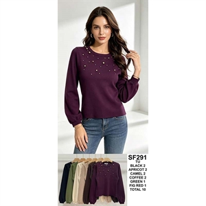 Sweter damski okrągły