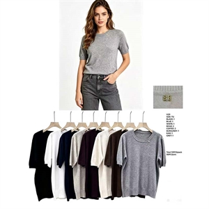 Sweter damski z krótkim rękawem