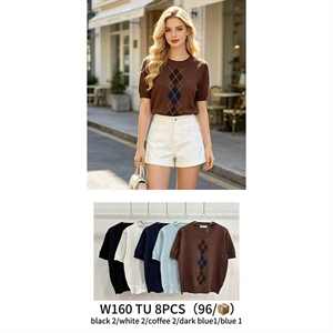 Sweter damski z krótkim rękawem