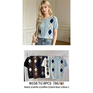 Sweter damski z krótkim rękawem