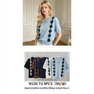 Sweter damski z krótkim rękawem