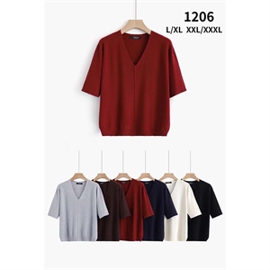 Sweter damski z krótkim rękawem  L/XL-2XL/3XL