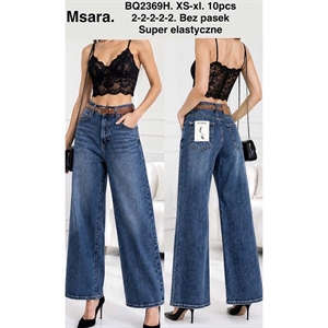 Jeansy szerokie nogawki Msara  XS-XL