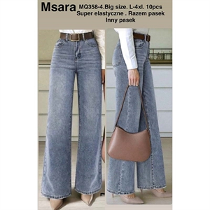 Jeansy szerokie nogawki Big Size  L-4XL