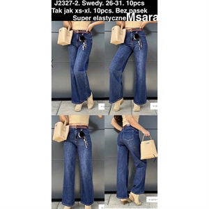 Jeansy szerokie nogawki Msara  26-31(XS-XL)