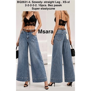 Jeansy szerokie nogawki Msara  XS-XL
