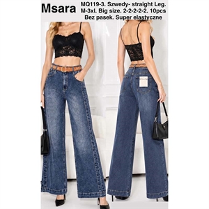 Jeansy szerokie nogawki Big Size  M-3XL