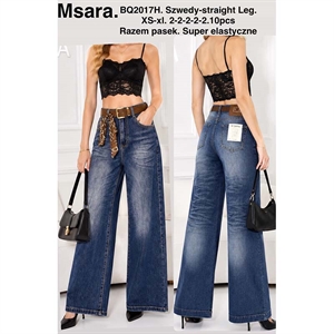 Jeansy szerokie nogawki Msara  XS-XL