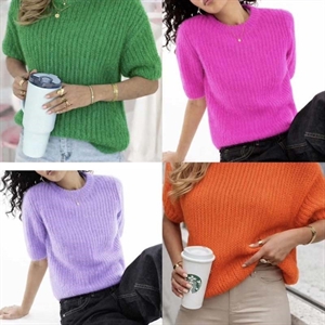Sweter damski z krótkim rękawem