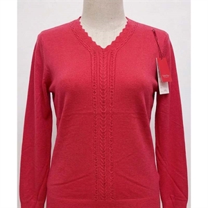 Sweter damski z dekoltem w serek  M/L-XL/2XL