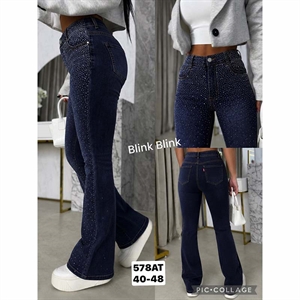 Jeansy z cekinami  40-48