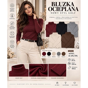 Bluzka damska ocieplana  M/L-2XL/3XL