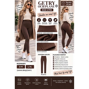 Legginsy ocieplane damskie  S/M-L/XL