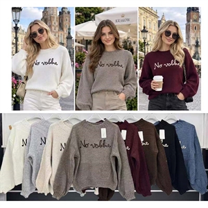 Sweter damski okrągły