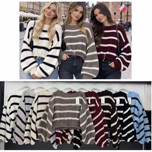 Sweter damski okrągły