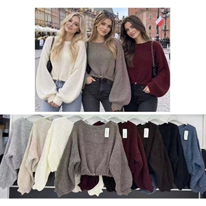 Sweter damski okrągły