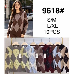 Sweter damski okrągły  S/M-L/XL