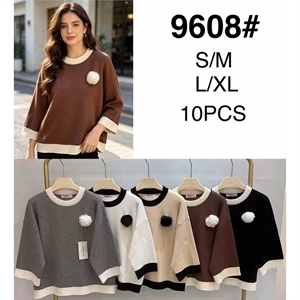 Sweter damski okrągły  S/M-L/XL
