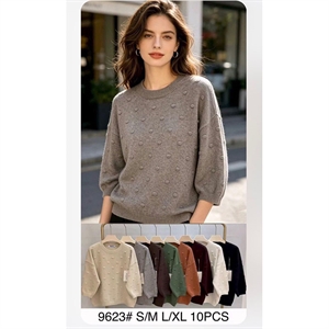 Sweter damski okrągły  S/M-L/XL