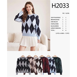Sweter damski okrągły  M/L-XL/2XL