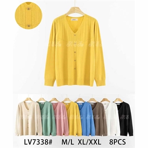 Sweter damski z dekoltem w serek  M/L-XL/2XL