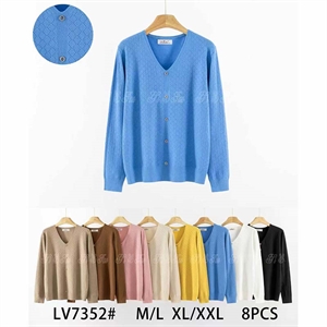 Sweter damski z dekoltem w serek  M/L-XL/2XL