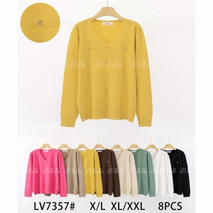 Sweter damski z dekoltem w serek  M/L-XL/2XL