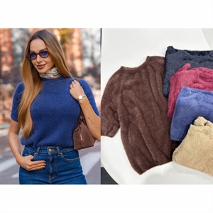 Sweter damski z krótkim rękawem produkt Polski