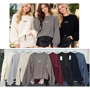 Sweter damski okrągły