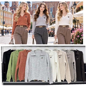 Sweter damski z kołnierzykiem