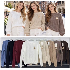 Sweter damski okrągły