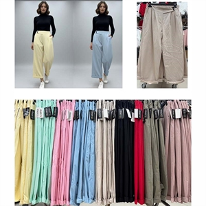 Spodnie szerokie nogawki damskie produkt Włoski