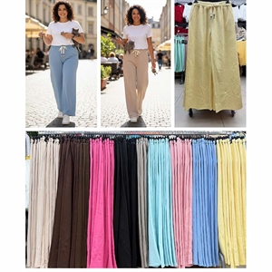 Spodnie szerokie nogawki Masełko produkt Włoski