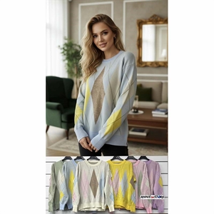 Sweter damski okrągły