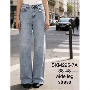 Jeansy szerokie nogawki  38-48