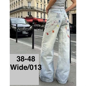 Jeansy szerokie nogawki  38-48