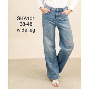 Jeansy szerokie nogawki  38-48