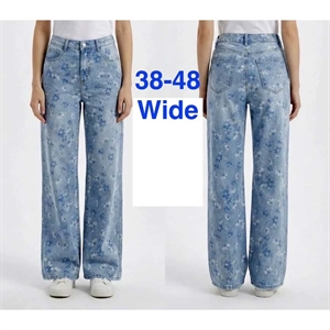 Jeansy szerokie nogawki  38-48