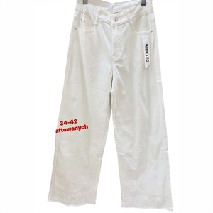 Jeansy szerokie nogawki  34-42