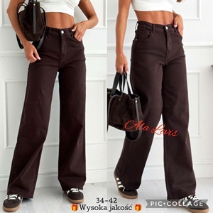 Jeansy szerokie nogawki  34-42
