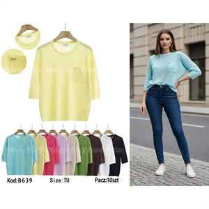 Sweter damski okrągły