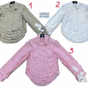 Koszula dziewczęca z długim rękawem  6-16 lat