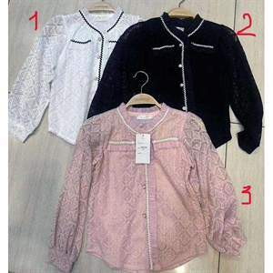 Koszula dziewczęca z długim rękawem  4-14 lat