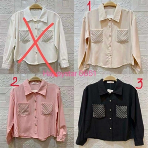 Koszula dziewczęca z długim rękawem  4-14 lat