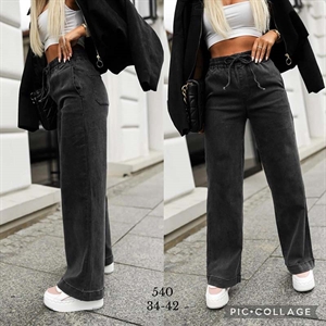 Jeansy szerokie nogawki  34-42