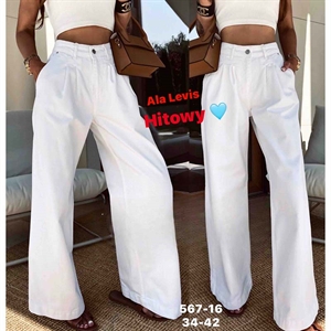 Spodnie szerokie nogawki damskie  34-42